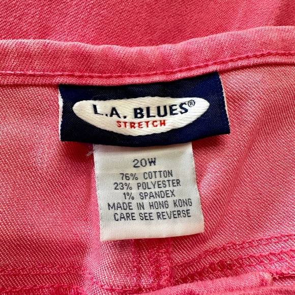 L.A. BLUES STRETCH, WOMENS CAPRIS. PINK BUTTONUP, 5 POCKET, CAPRI JEANS.SIZE 20W - Picture 7 of 7